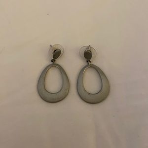 Silver drop earrings